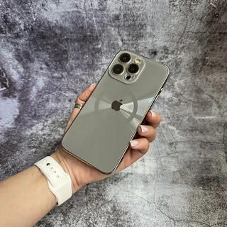 Чохол імітація скла Laser Disco case MagSafe для iPhone 13 Pro Max Dark Grey