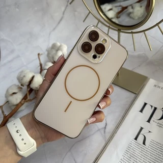Матовий чохол MagSafe мінімалістичний дизайн захист і стиль Lume Case для iPhone 14 Pro Max Light Gold