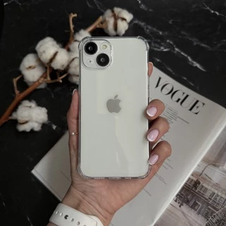 Чохол силікон ударостійкий з посиленими кутами TPU FULL для iPhone 15 Прозорий