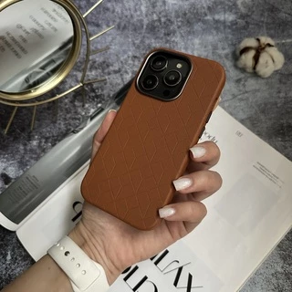 Чохол шкіряний Luxury leather case з магнітом MagSafe для iPhone 15 Pro Max Coffee