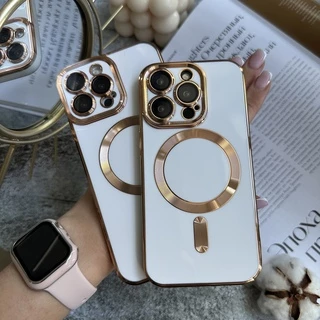 Чохол глянцевий силікон з Magsafe для iPhone 12 Pro Max White