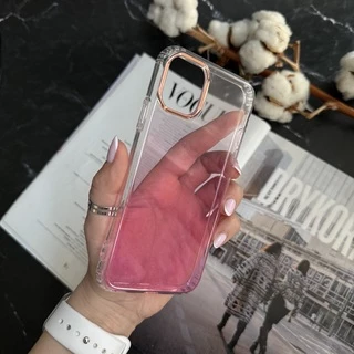 Силіконовий чохол з блискітками Shine OMBRE для iPhone 14 Pro Pink