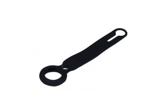 Силіконовий брелок із кільцем Silicone Case Long Transparent для AirTag Black