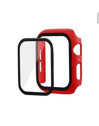 Чохол прозорий Colored board matte для Apple Watch 44 mm / SE 44mm Red