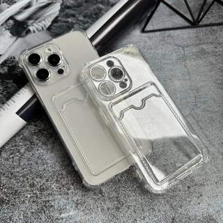 Чохол силікон ударостійкий з карманом для карток для iPhone 11 Pro Прозорий