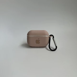 Чохол силіконовий Silicone Case з Logo для Apple AirPods Pro Pink Sand