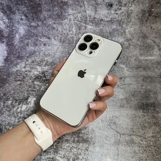 Чохол імітація скла Laser Disco case MagSafe для iPhone 15 White