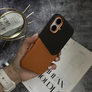 Чохол шкіряний з картхолдером та підтримкою MagSafe Deluxe Pocket для iPhone 16 Papaya