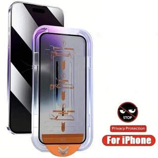 Захисне скло антишпигун 10D Frame з направляючою рамкою для iPhone 16 Pro