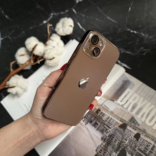 Чохол матовий імітація скла Desert Titanium для iPhone 15 Dark Gold