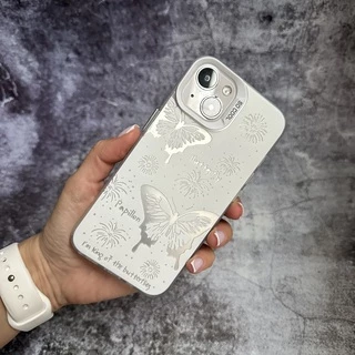 Чохол з полікарбонату з 3D зображенням Butterfly Case для iPhone 15 White