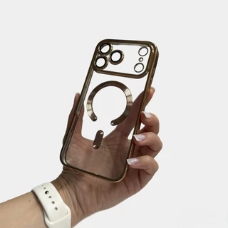 Чохол прозорий силікон Dream ultra MagSafe для iPhone 17 Pro Gold