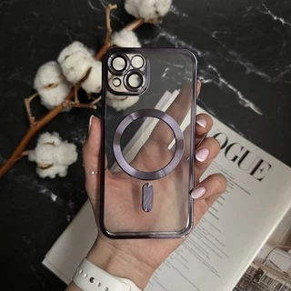 Чохол прозорий силікон Dream ultra MagSafe для iPhone 14 Plus Purple