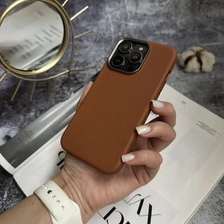 Чохол шкіряний Modern Leather з магнітом MagSafe для iPhone 16 Pro Coffee