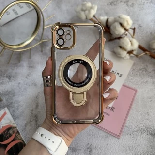 Чохол силіконовий ударостійкий з Magsafe і підставкою для iPhone 11 Gold