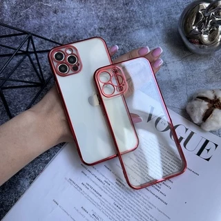Гальванічний прозорий чохол Galvanic Full для iPhone 12 Pro Max Red