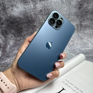 Чохол скляний матовий з захистом камери Matte AG-Glass для iPhone 14 Pro Royal blue