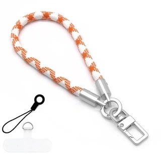 Плетений шнурок на руку для телефона з карабіном Icarer Orange