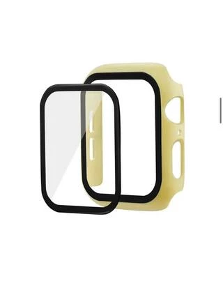 Чохол прозорий Colored board matte для Apple Watch 40 mm / SE 40mm Mellow yellow
