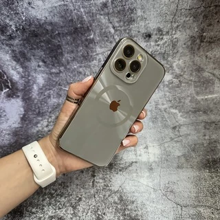 Чохол імітація скла Laser Disco case MagSafe для iPhone 13 Pro Max Dark Grey