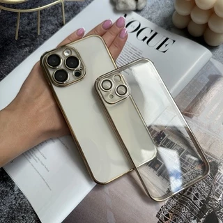 Чохол прозорий силікон Dream ultra camera для iPhone 14 Gold