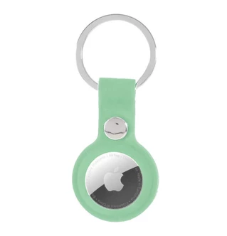 Силіконовий брелок з кільцем Silicone Case Transparent для AirTag Mint