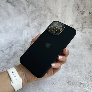 Чохол з силікону і покриттям Soft Touch мікрофібра для iPhone 12 Pro Black