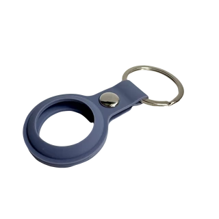 Силіконовий брелок з кільцем Silicone Case Transparent для AirTag Lavender gray