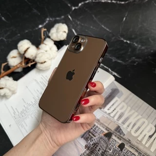 Чохол матовий імітація скла Desert Titanium для iPhone 15 Dark Gold