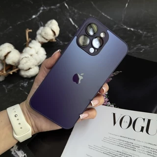 Чохол скляний матовий з захистом камери Matte AG-Glass для iPhone 13 Pro Purple