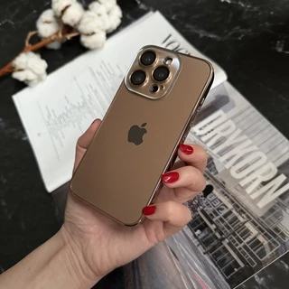 Чохол матовий імітація скла Desert Titanium для iPhone 12 Pro Dark Gold