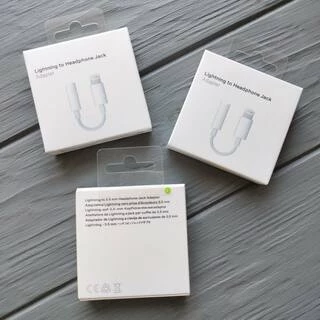 Адаптер перехідник для навушників Apple iPhone AUX 3.5 на Lightning (in box) для Apple White