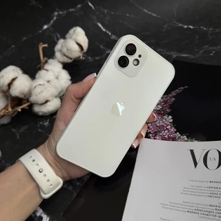 Чохол скляний матовий з захистом камери Matte AG-Glass для iPhone 12 White