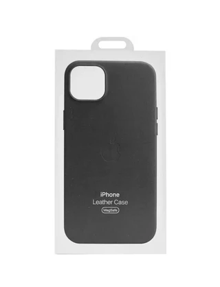 Чохол шкіряний Leather case with MagSafe анімація для iPhone 15 Pro Black