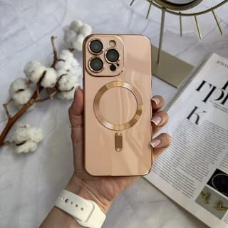 Чохол глянцевий силікон з Magsafe для iPhone 13 Pro Pink Sand