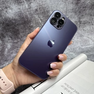Чохол скляний матовий з захистом камери Matte AG-Glass для iPhone 12 Pro Purple