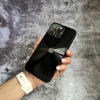 Чохол імітація скла Laser Disco case 3D logo для iPhone 15 Black