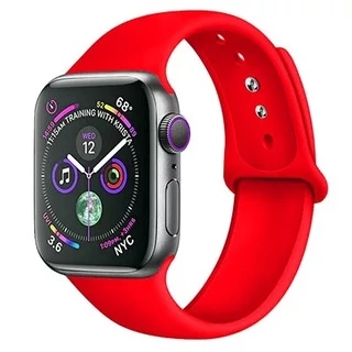 Силіконовий ремінець Watch Silicone для Apple Watch 38|40|41|42 (10 series) mm Chinese red