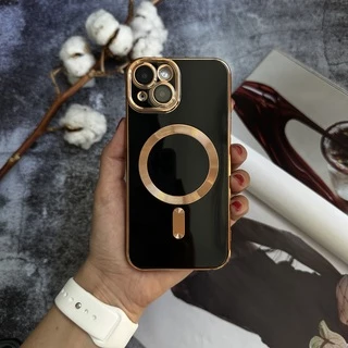 Чохол глянцевий силікон з Magsafe для iPhone 14 Black