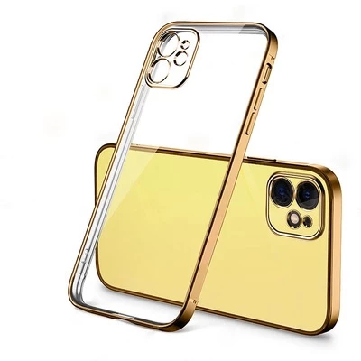 Гальванічний прозорий чохол Galvanic Full для iPhone 12 Gold
