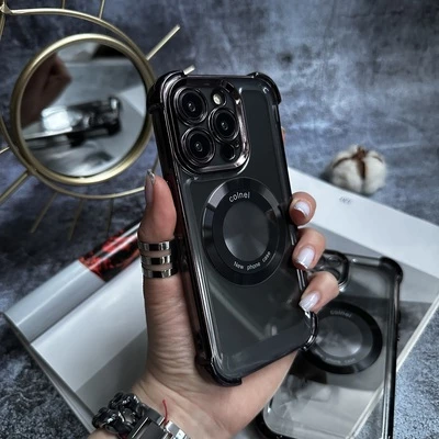 Чохол силіконовий ударостійкий з магнітом MagSafe для iPhone 13 Pro Max Black