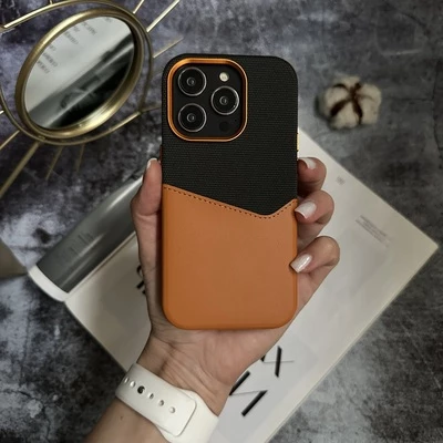 Чохол шкіряний з картхолдером та підтримкою MagSafe Deluxe Pocket для iPhone 13 Pro Max Papaya