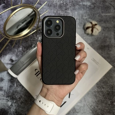 Чохол шкіряний Luxury leather case з магнітом MagSafe для iPhone 15 Black