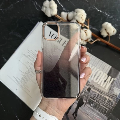 Силіконовий чохол з блискітками Shine OMBRE для iPhone 12 , iPhone 12 Pro Black