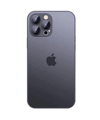 Чохол скляний матовий з захистом камери Matte AG-Glass для iPhone 13 Pro Max Dark Grey