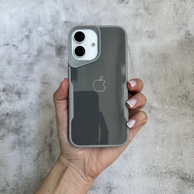 Чохол з акриловою кришкою яка імітує скло Loft Glossy для iPhone 11 Silver